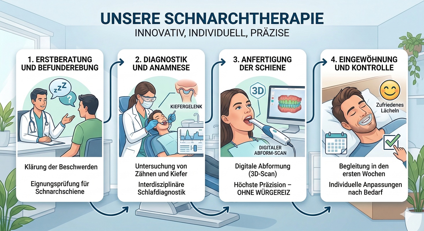Infobild Behandlungsablauf Schnarchschiene Euskirchen